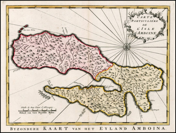 Het eiland Ambon, kaart uit 1773